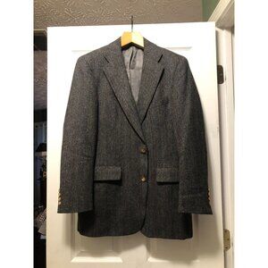 muse's atlanta men's charcoal 100%lambswool sport coat jacket blazer size: 40R